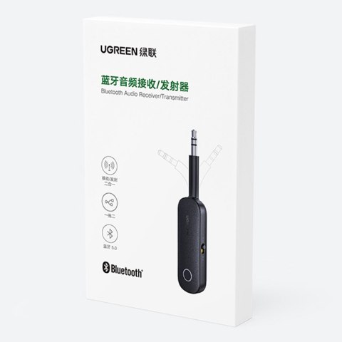 Odbiornik nadajnik Bluetooth mini jack 3.5mm czarny UGREEN Odbiornik nadajnik Bluetooth mini jack 3.5mm czarny UGREEN