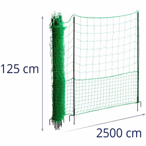 Siatka zagroda ogrodzenie ochronne hodowlane dla kur drobiu 1.25 x 25 m WIESENFIELD Siatka zagroda ogrodzenie ochronne hodowlane dla kur drobiu 1.25 x 25 m WIESENFIELD