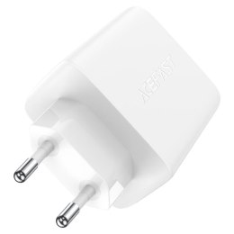 Szybka ładowarka sieciowa GaN 2x USB-C USB-A PPS PD QC4+ 65W biała ACEFAST