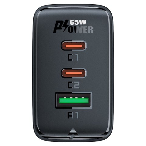 Szybka ładowarka sieciowa GaN 2x USB-C USB-A PPS PD QC4+ 65W biała ACEFAST Szybka ładowarka sieciowa GaN 2x USB-C USB-A PPS PD QC4+ 65W biała ACEFAST