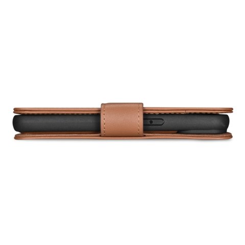 2w1 etui skórzany pokrowiec z klapką iPhone 14 Plus Anti-RFID Wallet Case brązowy ICARER 2w1 etui skórzany pokrowiec z klapką iPhone 14 Plus Anti-RFID Wallet Case brązowy ICARER