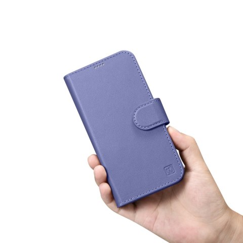 2w1 etui skórzany pokrowiec z klapką iPhone 14 Plus Anti-RFID Wallet Case jasnofioletowy ICARER 2w1 etui skórzany pokrowiec z klapką iPhone 14 Plus Anti-RFID Wallet Case jasnofioletowy ICARER