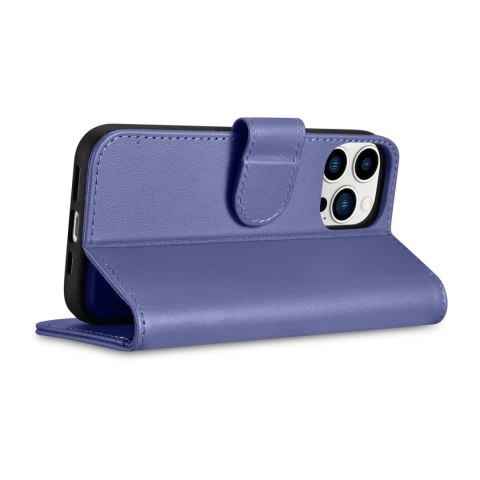 2w1 etui skórzany pokrowiec z klapką iPhone 14 Pro Anti-RFID Wallet Case jasnofioletowy ICARER 2w1 etui skórzany pokrowiec z klapką iPhone 14 Pro Anti-RFID Wallet Case jasnofioletowy ICARER