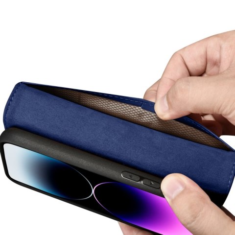 2w1 etui skórzany pokrowiec z klapką iPhone 14 Pro Max Anti-RFID Wallet Case niebieski ICARER 2w1 etui skórzany pokrowiec z klapką iPhone 14 Pro Max Anti-RFID Wallet Case niebieski ICARER