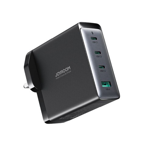 Ładowarka sieciowa GaN 140W wtyczka angielska UK 3x USB-C USB-A + kabel USB-C 1.2m JOYROOM Ładowarka sieciowa GaN 140W wtyczka angielska UK 3x USB-C USB-A + kabel USB-C 1.2m JOYROOM