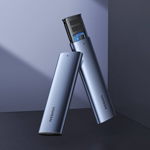 Kieszeń obudowa na dysk SSD M.2 SuperSpeed 10Gbps + kabel USB-C 0.5m szary UGREEN Kieszeń obudowa na dysk SSD M.2 SuperSpeed 10Gbps + kabel USB-C 0.5m szary UGREEN
