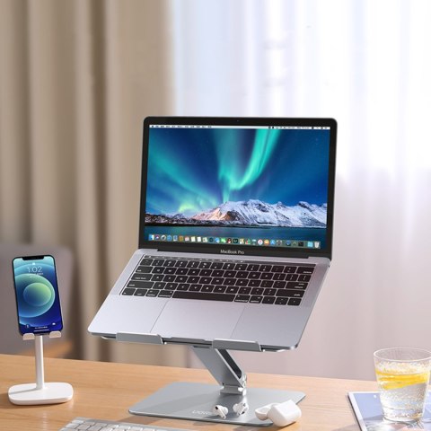 Stojak składana podstawka pod laptopa tablet do pracy na stojąco srebrny UGREEN Stojak składana podstawka pod laptopa tablet do pracy na stojąco srebrny UGREEN