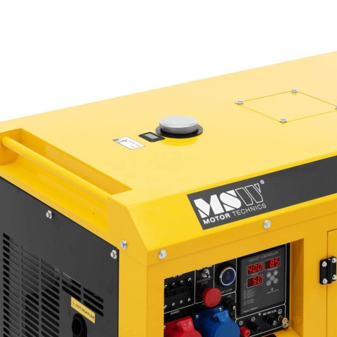 Agregat generator prądotwórczy diesel na kółkach 240/400 V 8500 W 10 kVA 30 l MSW Agregat generator prądotwórczy diesel na kółkach 240/400 V 8500 W 10 kVA 30 l MSW