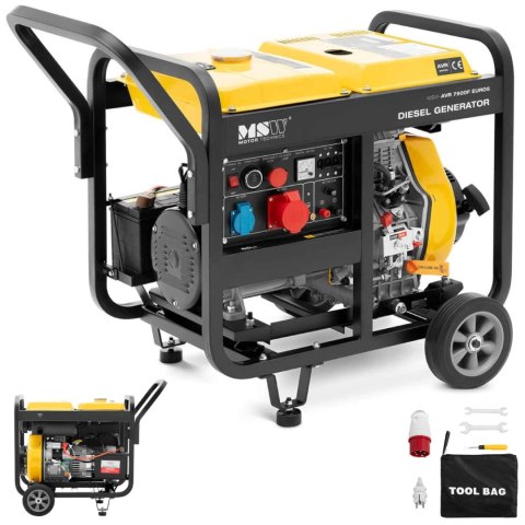 Agregat prądotwórczy generator prądu Diesel 12.5 l 230/400 V 7500 W AVR Euro 5 MSW