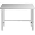 Stół blat roboczy centralny stalowy 120 x 70 cm do 93 cm Royal Catering