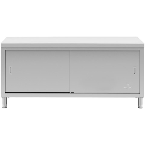 Stół blat roboczy centralny z szafką drzwi suwane 180 x 60 x 85 cm Royal Catering Stół blat roboczy centralny z szafką drzwi suwane 180 x 60 x 85 cm Royal Catering