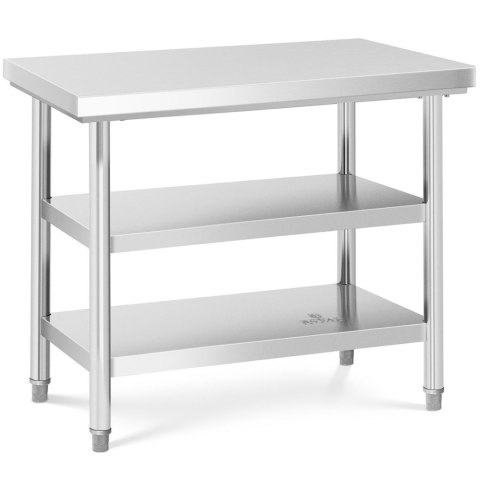 Stół blat roboczy stalowy nierdzewny z 2 półkami 100x70cm Royal Catering Stół blat roboczy stalowy nierdzewny z 2 półkami 100x70cm Royal Catering