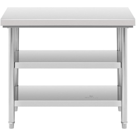 Stół blat roboczy stalowy nierdzewny z 2 półkami 100x70cm Royal Catering Stół blat roboczy stalowy nierdzewny z 2 półkami 100x70cm Royal Catering