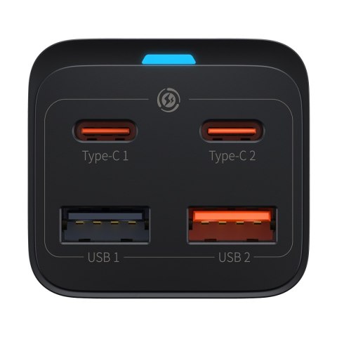 Szybka ładowarka sieciowa GaN3 Pro 2x USB-C / 2x USB 65W PD QC + kabel USB-C 1m czarny BASEUS Szybka ładowarka sieciowa GaN3 Pro 2x USB-C / 2x USB 65W PD QC + kabel USB-C 1m czarny BASEUS