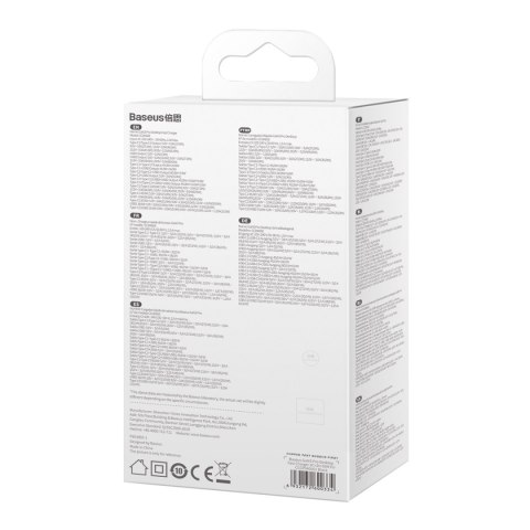 Szybka ładowarka sieciowa GaN3 Pro 2x USB-C / 2x USB 65W PD QC + kabel USB-C 1m czarny BASEUS Szybka ładowarka sieciowa GaN3 Pro 2x USB-C / 2x USB 65W PD QC + kabel USB-C 1m czarny BASEUS