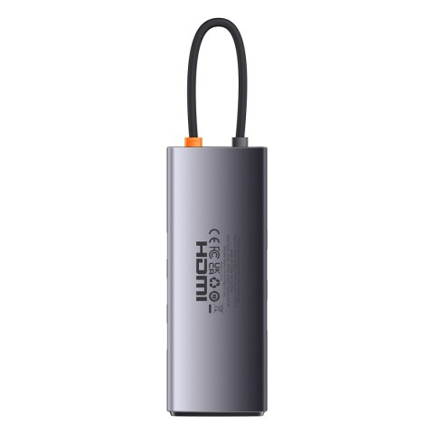 8w1 HUB adapter StarJoy USB-C do USB-C PD 3x USB-A HDMI RJ-45 SD TF szary BASEUS 8w1 HUB adapter StarJoy USB-C do USB-C PD 3x USB-A HDMI RJ-45 SD TF szary BASEUS