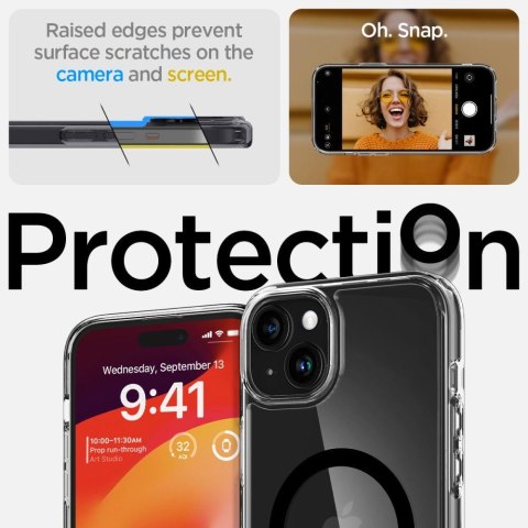 Etui Ultra Hybrid Mag z MagSafe na iPhone 15 Plus czarne SPIGEN Etui Ultra Hybrid Mag z MagSafe na iPhone 15 Plus czarne SPIGEN