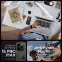 Etui Ultra Hybrid Mag z MagSafe na iPhone 15 Pro Max szare SPIGEN