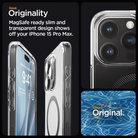 Etui Ultra Hybrid Mag z MagSafe na iPhone 15 Pro Max szare SPIGEN Etui Ultra Hybrid Mag z MagSafe na iPhone 15 Pro Max szare SPIGEN