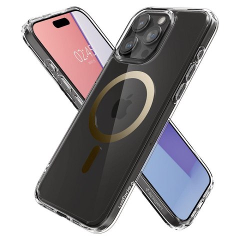 Etui Ultra Hybrid Mag z MagSafe na iPhone 15 Pro Max złote SPIGEN Etui Ultra Hybrid Mag z MagSafe na iPhone 15 Pro Max złote SPIGEN