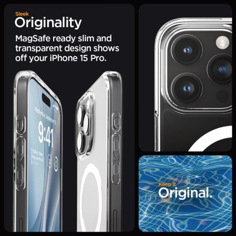 Etui Ultra Hybrid Mag z MagSafe na iPhone 15 Pro przezroczyste SPIGEN Etui Ultra Hybrid Mag z MagSafe na iPhone 15 Pro przezroczyste SPIGEN