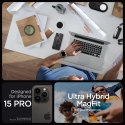 Etui Ultra Hybrid Mag z MagSafe na iPhone 15 Pro szare SPIGEN