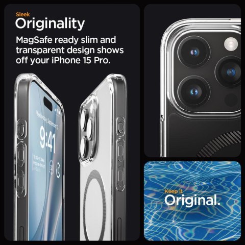 Etui Ultra Hybrid Mag z MagSafe na iPhone 15 Pro szare SPIGEN Etui Ultra Hybrid Mag z MagSafe na iPhone 15 Pro szare SPIGEN