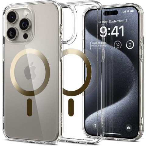Etui Ultra Hybrid Mag z MagSafe na iPhone 15 Pro złote SPIGEN Etui Ultra Hybrid Mag z MagSafe na iPhone 15 Pro złote SPIGEN