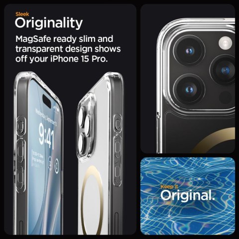 Etui Ultra Hybrid Mag z MagSafe na iPhone 15 Pro złote SPIGEN Etui Ultra Hybrid Mag z MagSafe na iPhone 15 Pro złote SPIGEN