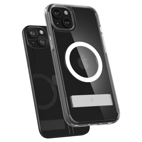 Etui Ultra Hybrid S MagSafe z podstawką do iPhone 15 Plus przezroczyste SPIGEN Etui Ultra Hybrid S MagSafe z podstawką do iPhone 15 Plus przezroczyste SPIGEN