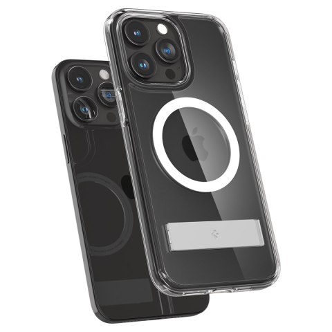 Etui Ultra Hybrid S MagSafe z podstawką do iPhone 15 Pro przezroczyste SPIGEN Etui Ultra Hybrid S MagSafe z podstawką do iPhone 15 Pro przezroczyste SPIGEN