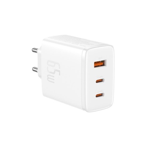 Ładowarka sieciowa GaN Cube Pro 65W 2x USB-C USB-A biała BASEUS Ładowarka sieciowa GaN Cube Pro 65W 2x USB-C USB-A biała BASEUS