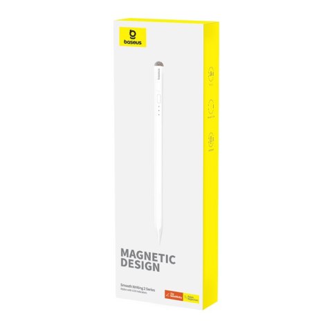 Rysik stylus do iPad z aktywną wymienną końcówką Smooth Writing 2 z kablem USB-C biały BASEUS Rysik stylus do iPad z aktywną wymienną końcówką Smooth Writing 2 z kablem USB-C biały BASEUS
