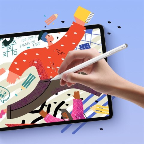 Rysik stylus do iPad z aktywną wymienną końcówką Smooth Writing 2 z kablem USB-C biały BASEUS Rysik stylus do iPad z aktywną wymienną końcówką Smooth Writing 2 z kablem USB-C biały BASEUS