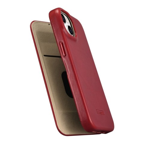 Skórzane etui iPhone 14 Plus z klapką magnetyczne MagSafe CE Oil Wax Premium Leather bordowy ICARER Skórzane etui iPhone 14 Plus z klapką magnetyczne MagSafe CE Oil Wax Premium Leather bordowy ICARER