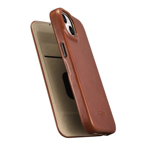 Skórzane etui iPhone 14 Plus z klapką magnetyczne MagSafe CE Oil Wax Premium Leather brązowy ICARER Skórzane etui iPhone 14 Plus z klapką magnetyczne MagSafe CE Oil Wax Premium Leather brązowy ICARER