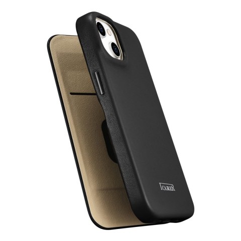 Skórzane etui iPhone 14 Plus z klapką magnetyczne MagSafe CE Premium Leather czarny ICARER Skórzane etui iPhone 14 Plus z klapką magnetyczne MagSafe CE Premium Leather czarny ICARER