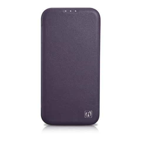 Skórzane etui iPhone 14 Plus z klapką magnetyczne MagSafe CE Premium Leather fioletowy ICARER Skórzane etui iPhone 14 Plus z klapką magnetyczne MagSafe CE Premium Leather fioletowy ICARER