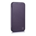 Skórzane etui iPhone 14 Plus z klapką magnetyczne MagSafe CE Premium Leather fioletowy ICARER