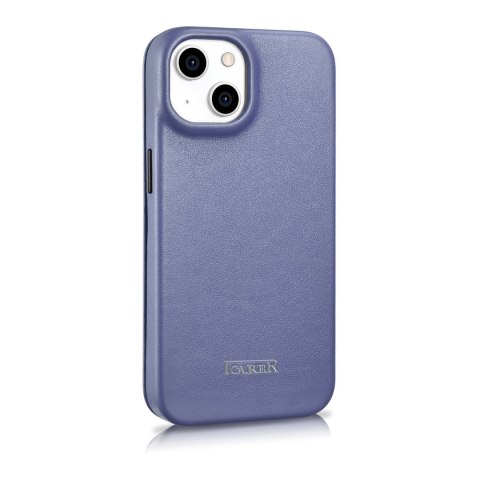Skórzane etui iPhone 14 Plus z klapką magnetyczne MagSafe CE Premium Leather jasno fioletowy ICARER Skórzane etui iPhone 14 Plus z klapką magnetyczne MagSafe CE Premium Leather jasno fioletowy ICARER