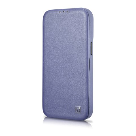 Skórzane etui iPhone 14 Plus z klapką magnetyczne MagSafe CE Premium Leather jasno fioletowy ICARER Skórzane etui iPhone 14 Plus z klapką magnetyczne MagSafe CE Premium Leather jasno fioletowy ICARER
