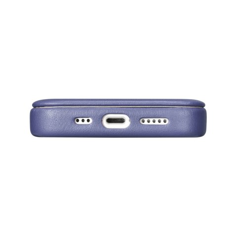 Skórzane etui iPhone 14 Plus z klapką magnetyczne MagSafe CE Premium Leather jasno fioletowy ICARER Skórzane etui iPhone 14 Plus z klapką magnetyczne MagSafe CE Premium Leather jasno fioletowy ICARER