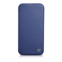 Skórzane etui iPhone 14 Plus z klapką magnetyczne MagSafe CE Premium Leather niebieski ICARER