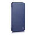Skórzane etui iPhone 14 Plus z klapką magnetyczne MagSafe CE Premium Leather niebieski ICARER