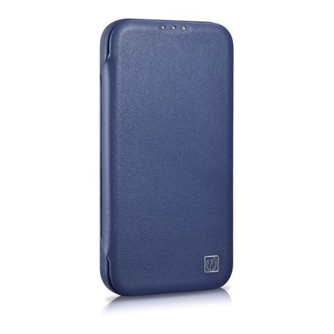 Skórzane etui iPhone 14 Plus z klapką magnetyczne MagSafe CE Premium Leather niebieski ICARER Skórzane etui iPhone 14 Plus z klapką magnetyczne MagSafe CE Premium Leather niebieski ICARER