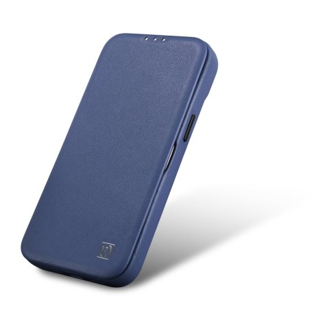 Skórzane etui iPhone 14 Plus z klapką magnetyczne MagSafe CE Premium Leather niebieski ICARER Skórzane etui iPhone 14 Plus z klapką magnetyczne MagSafe CE Premium Leather niebieski ICARER