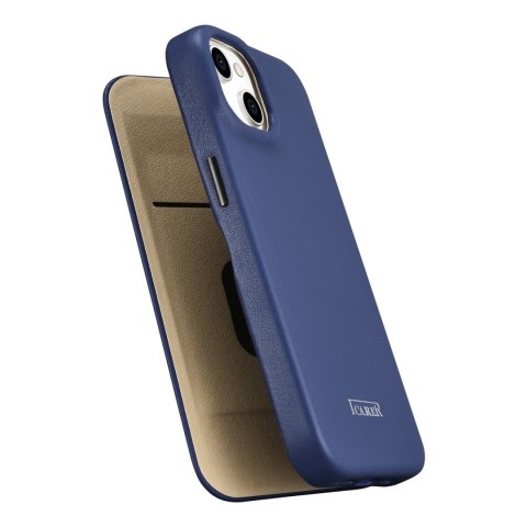 Skórzane etui iPhone 14 Plus z klapką magnetyczne MagSafe CE Premium Leather niebieski ICARER Skórzane etui iPhone 14 Plus z klapką magnetyczne MagSafe CE Premium Leather niebieski ICARER