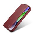 Skórzane etui iPhone 14 Pro Max z klapką magnetyczne MagSafe CE Premium Leather bordowy ICARER