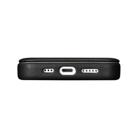 Skórzane etui iPhone 14 Pro z klapką magnetyczne MagSafe CE Premium Leather czarny ICARER Skórzane etui iPhone 14 Pro z klapką magnetyczne MagSafe CE Premium Leather czarny ICARER