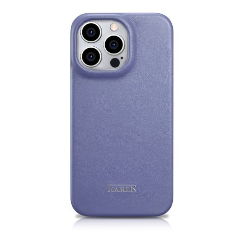 Skórzane etui iPhone 14 Pro z klapką magnetyczne MagSafe CE Premium Leather jasno fioletowy ICARER Skórzane etui iPhone 14 Pro z klapką magnetyczne MagSafe CE Premium Leather jasno fioletowy ICARER